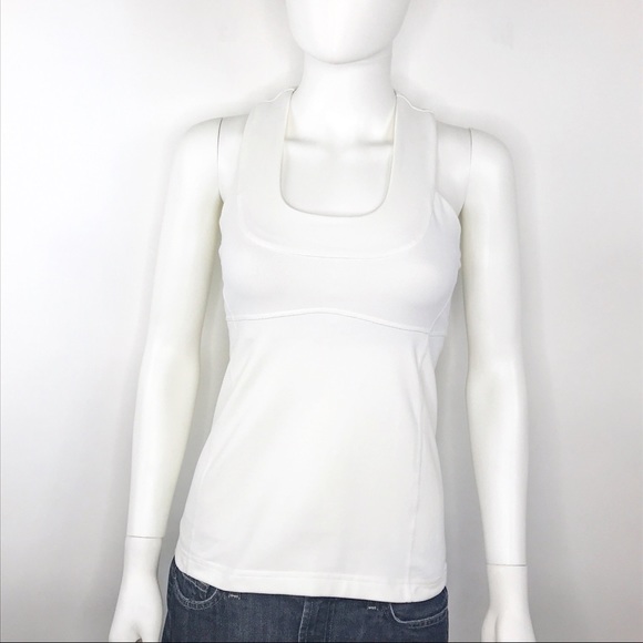 lululemon athletica Tops - Lululemon Scoop Neck White Tank Top
